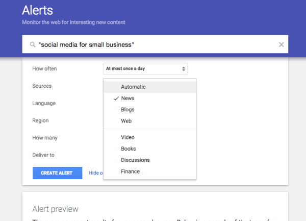 use google alerts track your business online