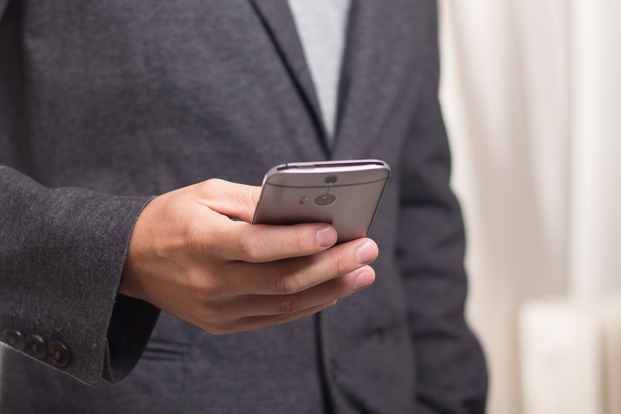 man on mobile phone