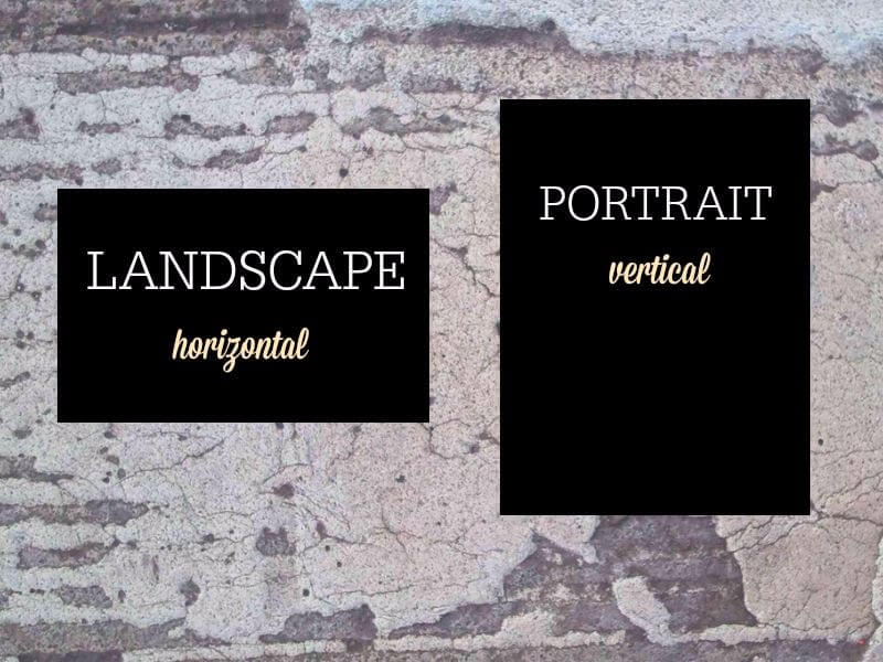 landscape vs portrait on imstagram