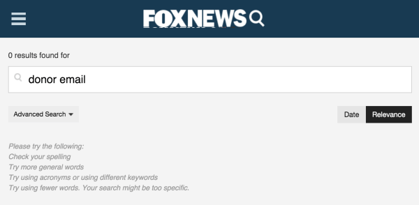 fox news search for donor emails