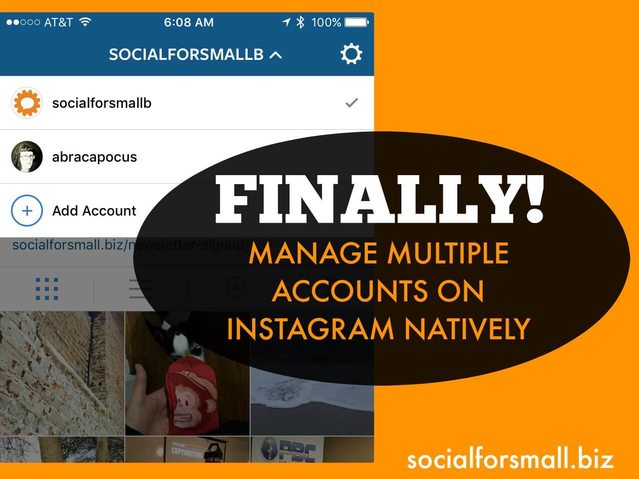 manage multiple accounts on instagram natively